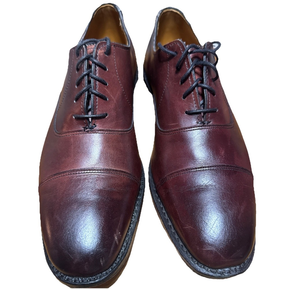 Allen Edmonds Exchange Place Oxford Oxblood Leather Captoe Dress Shoes‎ Sz 9